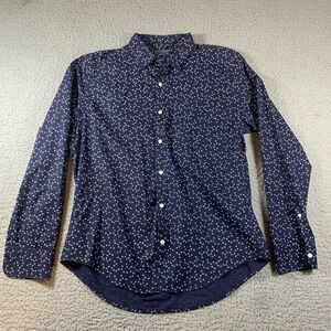 Bonobos Shirt Mens Large‎ Blue Paisley Long Sleeve Slim Fit Workwear Top
